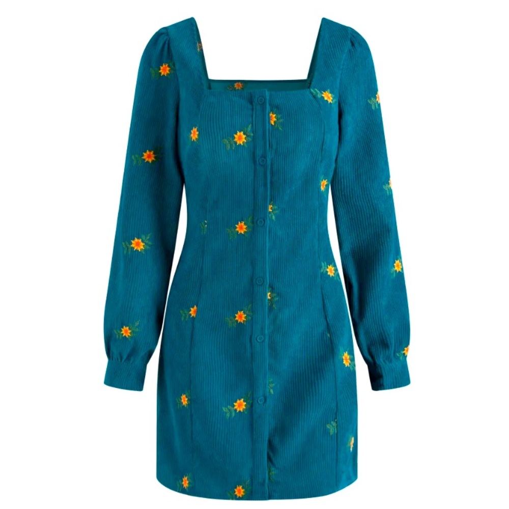 Autumn-core Corduroy Mini Dress